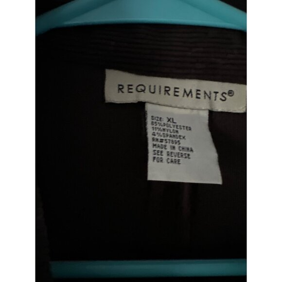 Women’s XL Brown Corduroy Blazer Floral Embroidered Y2K Vintage Boho Academia - Picture 3 of 7